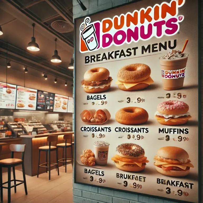 Dunkin Donuts Breakfast Menu